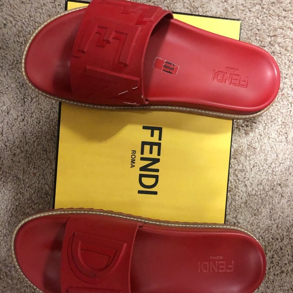 Men FENDI Sandal red main image 5